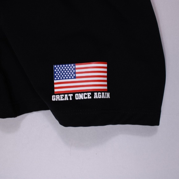 The Unbranded Brand Pants - MAGA Shorts Womens Size l Black Stretchy Running Workout Booty Short-‎ (20 x 4)